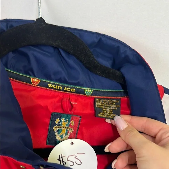 Colorful Windbreaker Jacket 80s zip up sporty jacket turns in vest - Picture 8 of 8